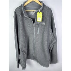 Weird Fish Transom Full Zip Macaroni Size XXXXL Blue Sweater Chunky Knit